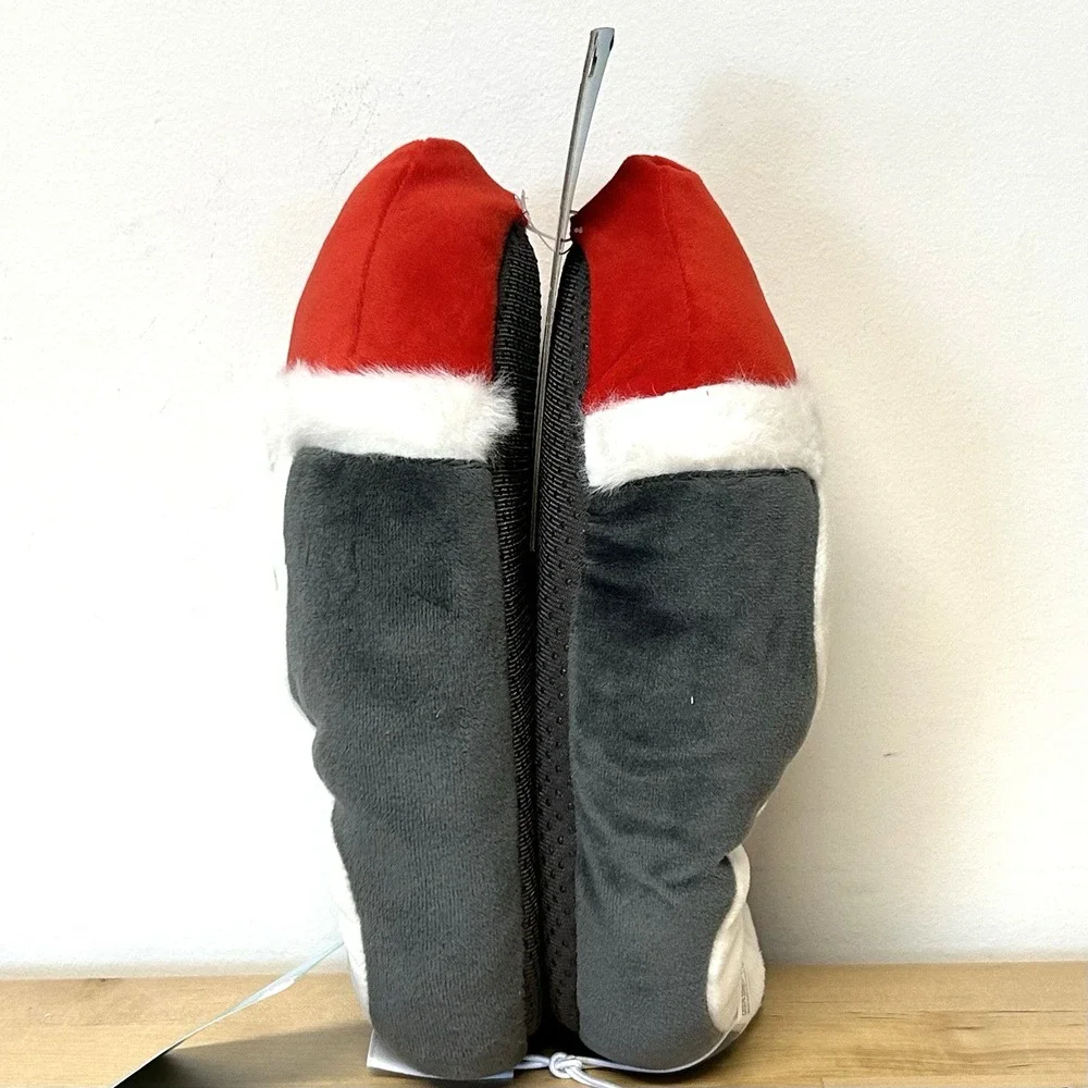 NWT Squishmallows Slippers Kids 13/1 Luna the Penguin Santa Hat Soft Comfy Gift
